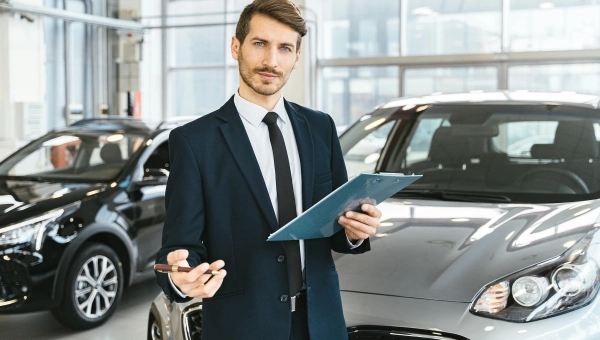 Savetovanje kupca u auto salonu o najpovoljnijem načinu finansiranja automobila putem kredita ili lizinga